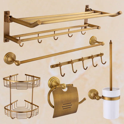 Rynx | 4-piece traditional bathroom accessory set Gold Brass bathroom accessory hardware set
