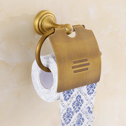 Rynx | 4-piece traditional bathroom accessory set Gold Brass bathroom accessory hardware set