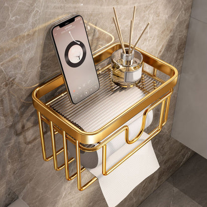 Rynx | Modern Golden Bathroom Accessories Single Piece or in Set with Bathroom Shelf