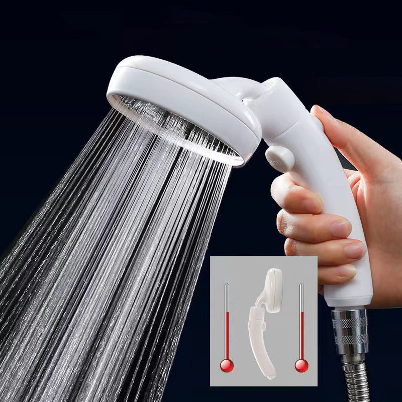 Rynx | Plastic Handheld Showerhead White Standard Spray Round Wall Mounted Swivel Showerhead