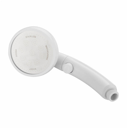 Rynx | Plastic Handheld Showerhead White Standard Spray Round Wall Mounted Swivel Showerhead