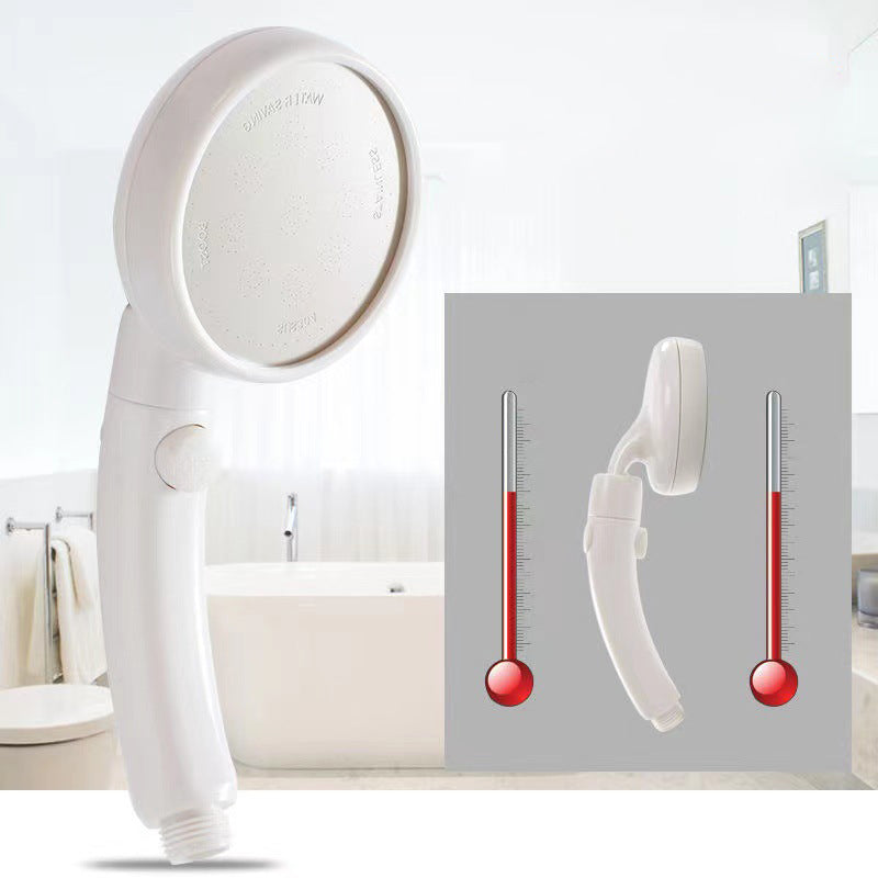 Rynx | Plastic Handheld Showerhead White Standard Spray Round Wall Mounted Swivel Showerhead