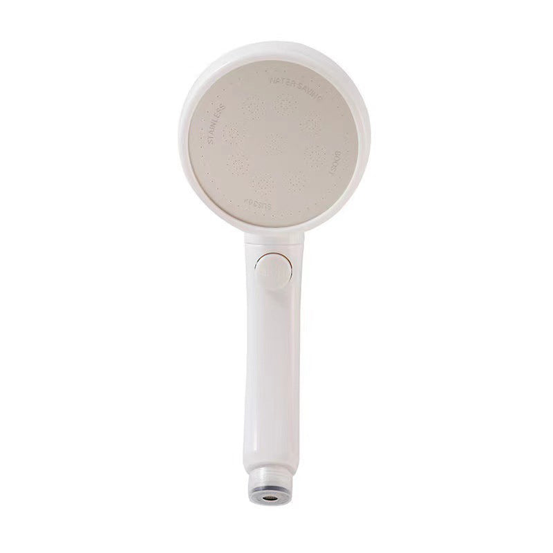 Rynx | Plastic Handheld Showerhead White Standard Spray Round Wall Mounted Swivel Showerhead