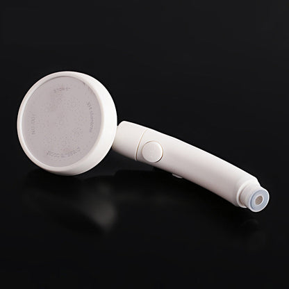 Rynx | Plastic Handheld Showerhead White Standard Spray Round Wall Mounted Swivel Showerhead
