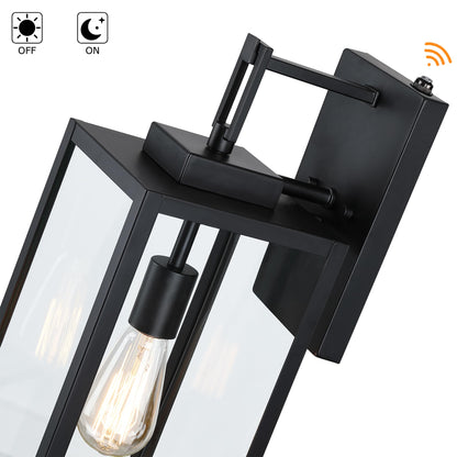 Rynx | Faymart 22" Dusk to Dawn Outdoor Wall Lamp with Photocell Sensor - Extra Large Metal Lantern