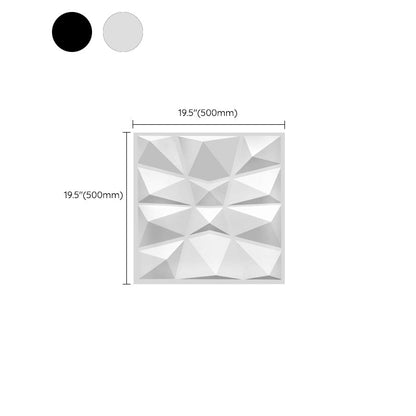 Rynx | Modern Zinc Back Wall Panel Smooth Upholstered Wall Ceiling in Black and White