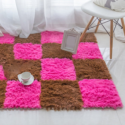 Rynx | Basic carpet tiles solid color long pile square bedroom carpet tiles
