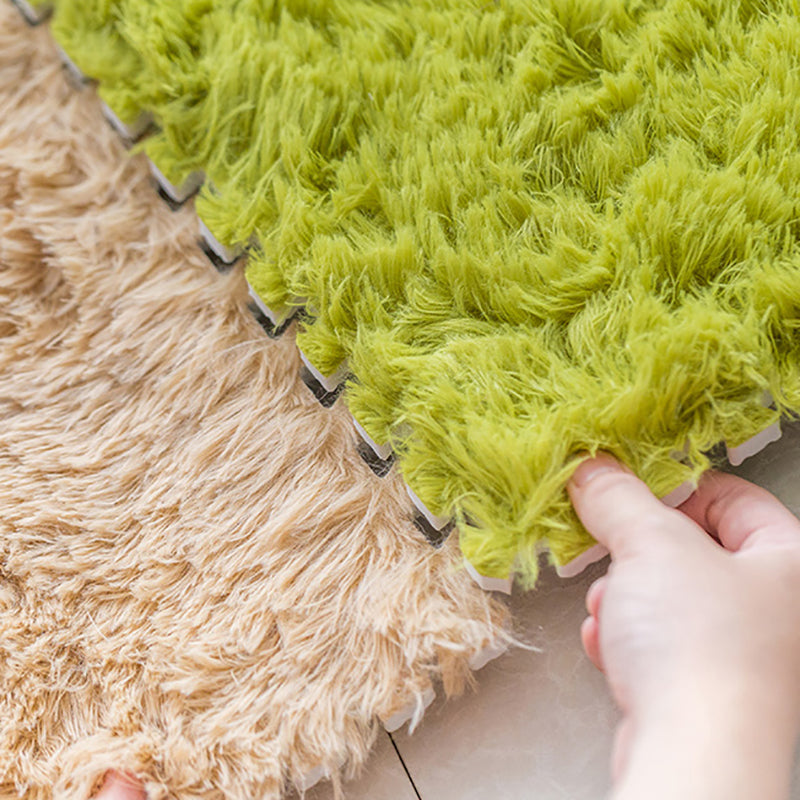 Rynx | Basic carpet tiles solid color long pile square bedroom carpet tiles