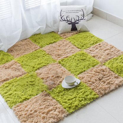 Rynx | Basic carpet tiles solid color long pile square bedroom carpet tiles