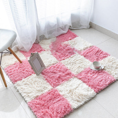 Rynx | Basic carpet tiles solid color long pile square bedroom carpet tiles