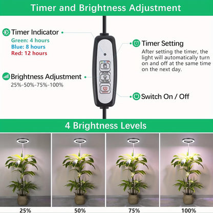 Rynx | Ej'S Supercar LED grow light for indoor plants, full spectrum, timer, 3-pack, adjustable