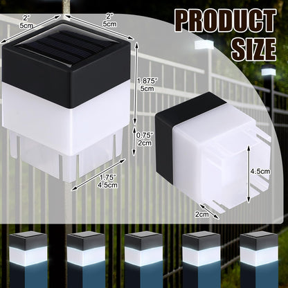 Rynx | Hicarer Solar Cell Hedge Post Chandeliers, 12 Pack 2X2In Led White Lights For Garden And Street Use