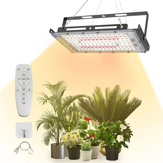 Rynx | Growth light for indoor plants, Engilen 400W full-spectrum growth light, 3 types dimmable, remote control, suitable for indoor plants, microgreens, clones, succulents, seedlings.