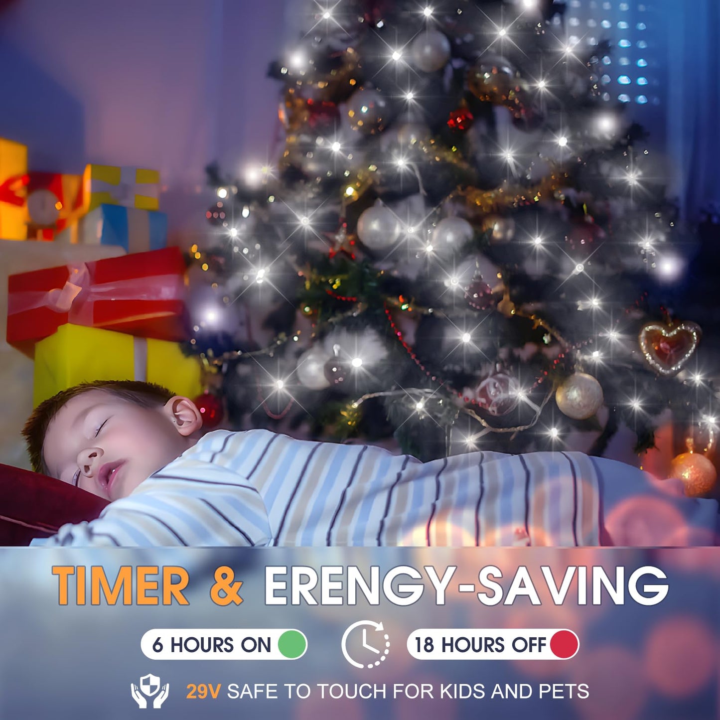 Rynx | Knonew 403Ft 1000 LED Outdoor Light Chains, Waterproof Fairy Lights with Timer & 8 Modes, Cool White