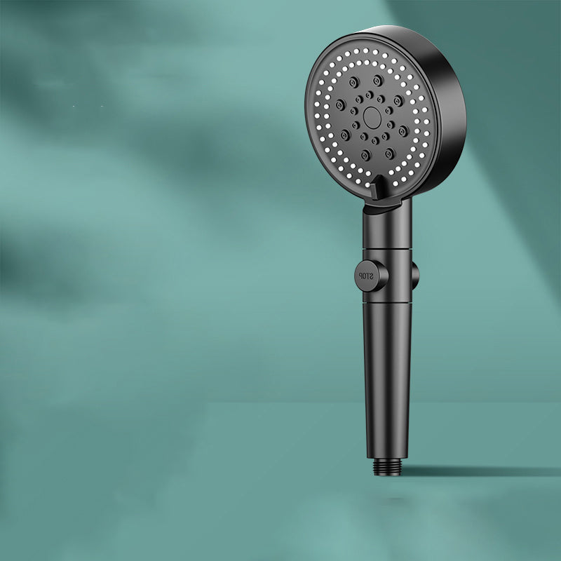 Rynx | Modern 6 Setting Shower Head Adjustable Spray Pattern Matt Black Round Shower Head