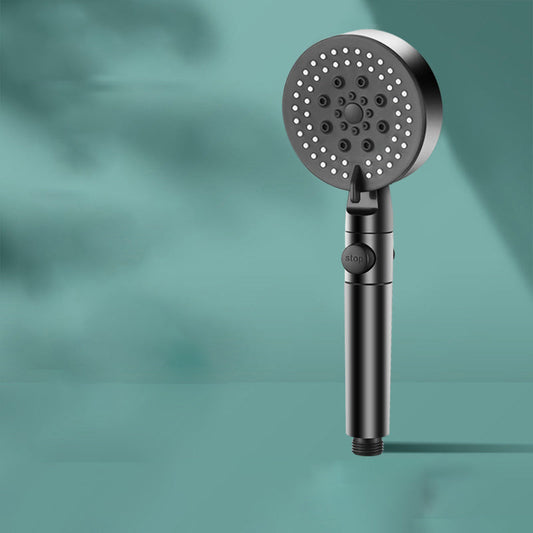 Rynx | Modern 6 Setting Shower Head Adjustable Spray Pattern Matt Black Round Shower Head