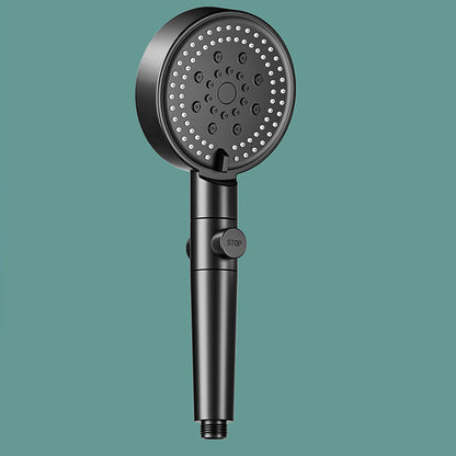 Rynx | Modern 6 Setting Shower Head Adjustable Spray Pattern Matt Black Round Shower Head