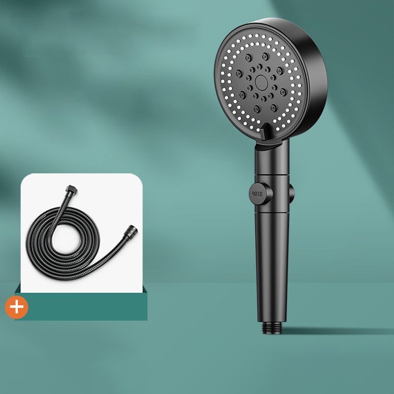 Rynx | Modern 6 Setting Shower Head Adjustable Spray Pattern Matt Black Round Shower Head