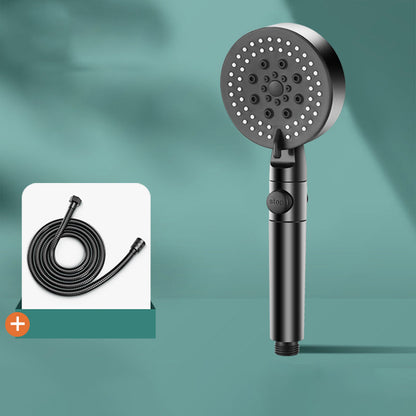 Rynx | Modern 6 Setting Shower Head Adjustable Spray Pattern Matt Black Round Shower Head