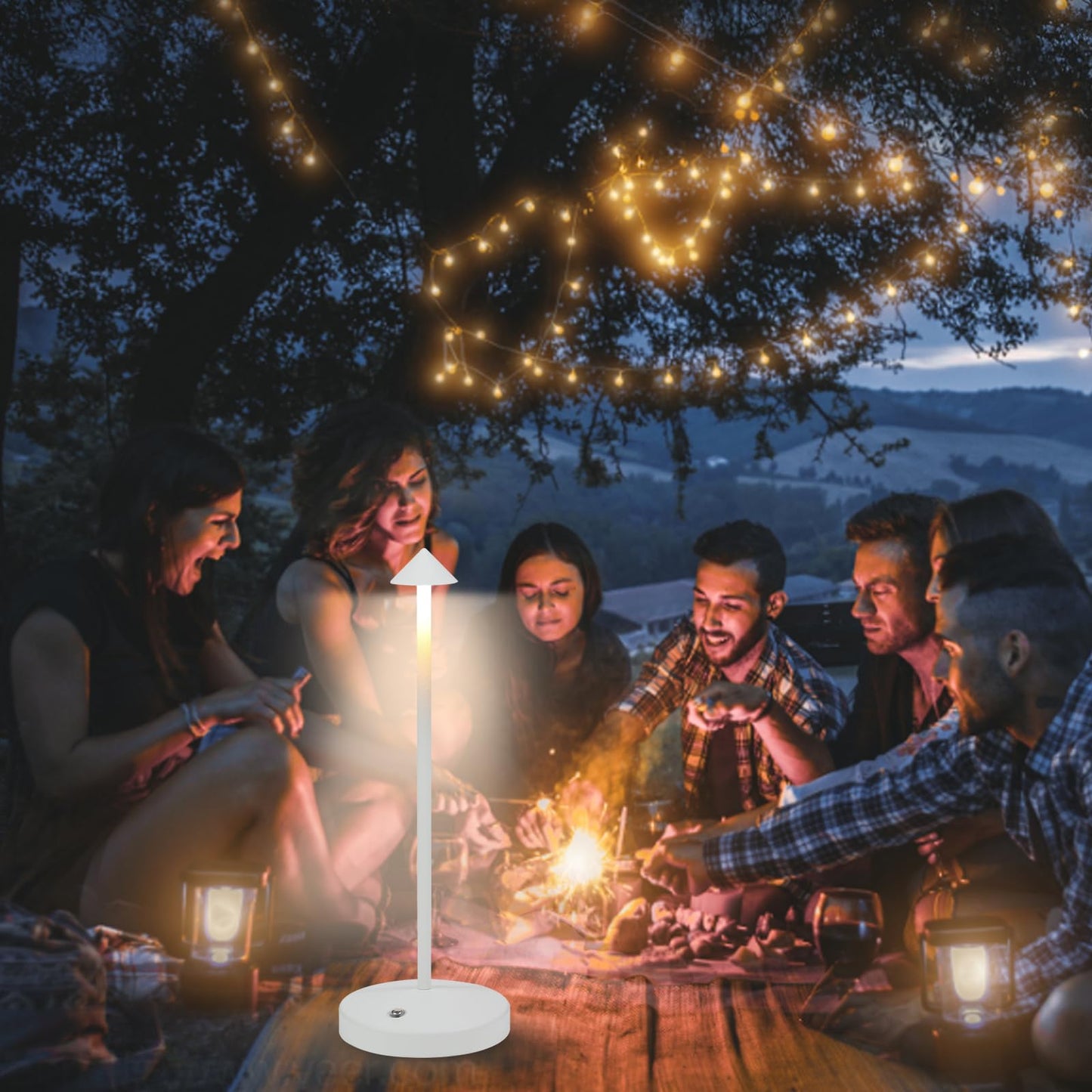 Rynx | Sunligtgo Portable LED Table Lamps 2 Pack, 5500Mah Rechargeable, 3 Color Modes, Dimmable