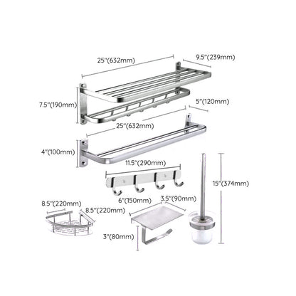 Rynx | Modern Bathroom Set Tissue Holder Bath Shelf Stainless Steel Bathroom Accessory Set