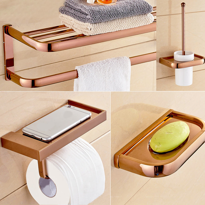 Rynx | 6-Piece Bathroom Accessory Set Vintage Brass Bathroom Hardware Set