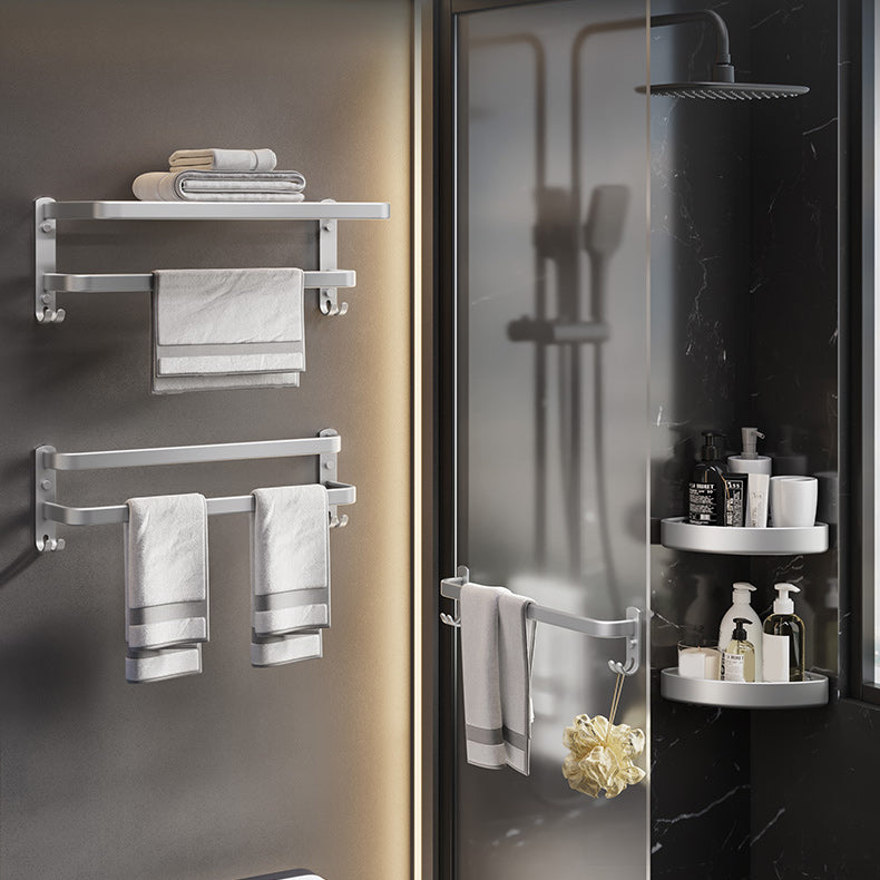 Rynx | 7-piece Bathroom Accessory Set Modern Aluminum Bathroom Set in Silver