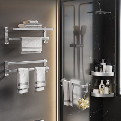 Rynx | 7-piece Bathroom Accessory Set Modern Aluminum Bathroom Set in Silver