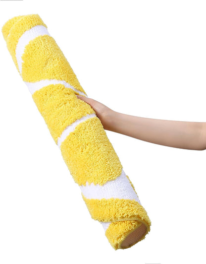 Rynx | Cute bathroom rug, lemon rug, water-absorbing non-slip rug, round lemon bathroom rug, soft machine-washable rug for bedrooms, kitchens, bathrooms, toilet floors 27.5 x 27.5 inches (Yellow)