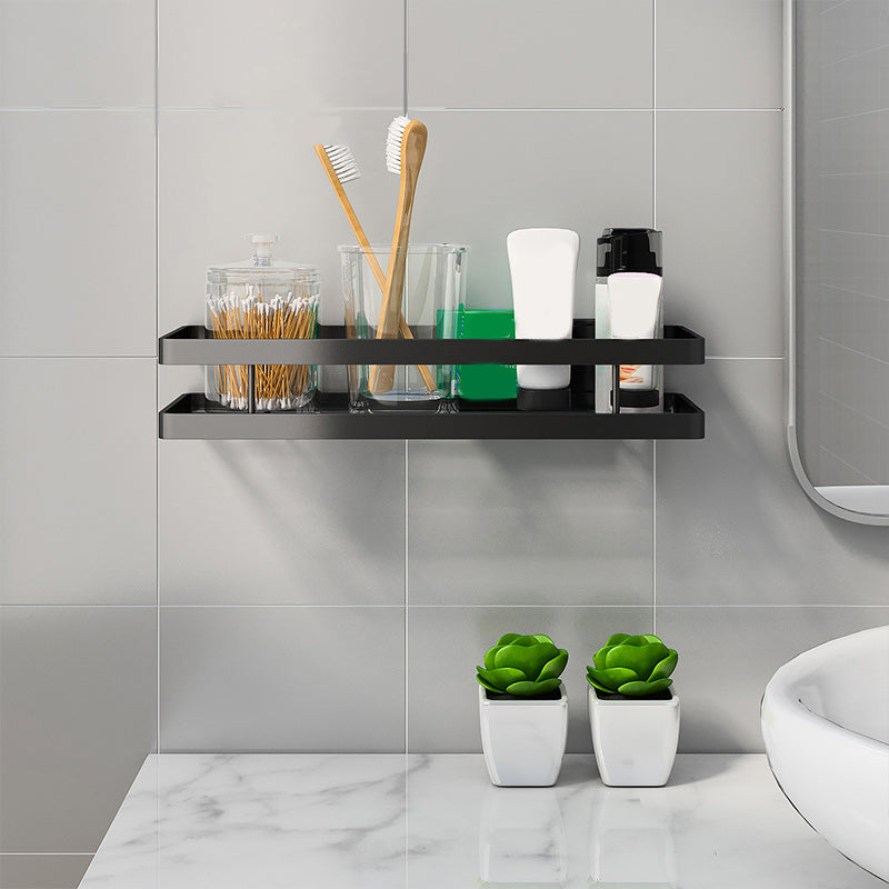 Rynx | 2-piece bathroom shelf made of matte black metal bathroom hardware set