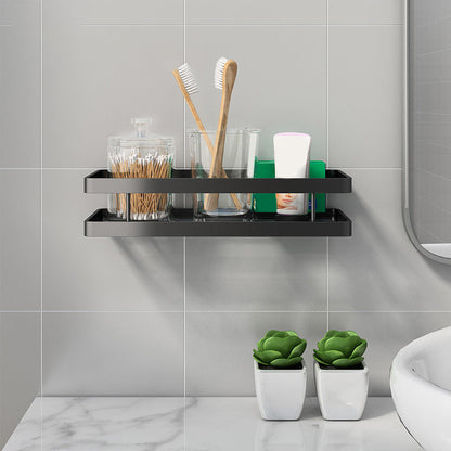 Rynx | 2-piece bathroom shelf made of matte black metal bathroom hardware set