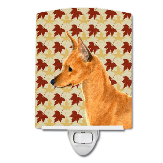 Rynx | Caroline'S Treasures Min Pin Autumn Boots Ceramic Night Light, Ul-Approved, 6X4X3, Multicolor