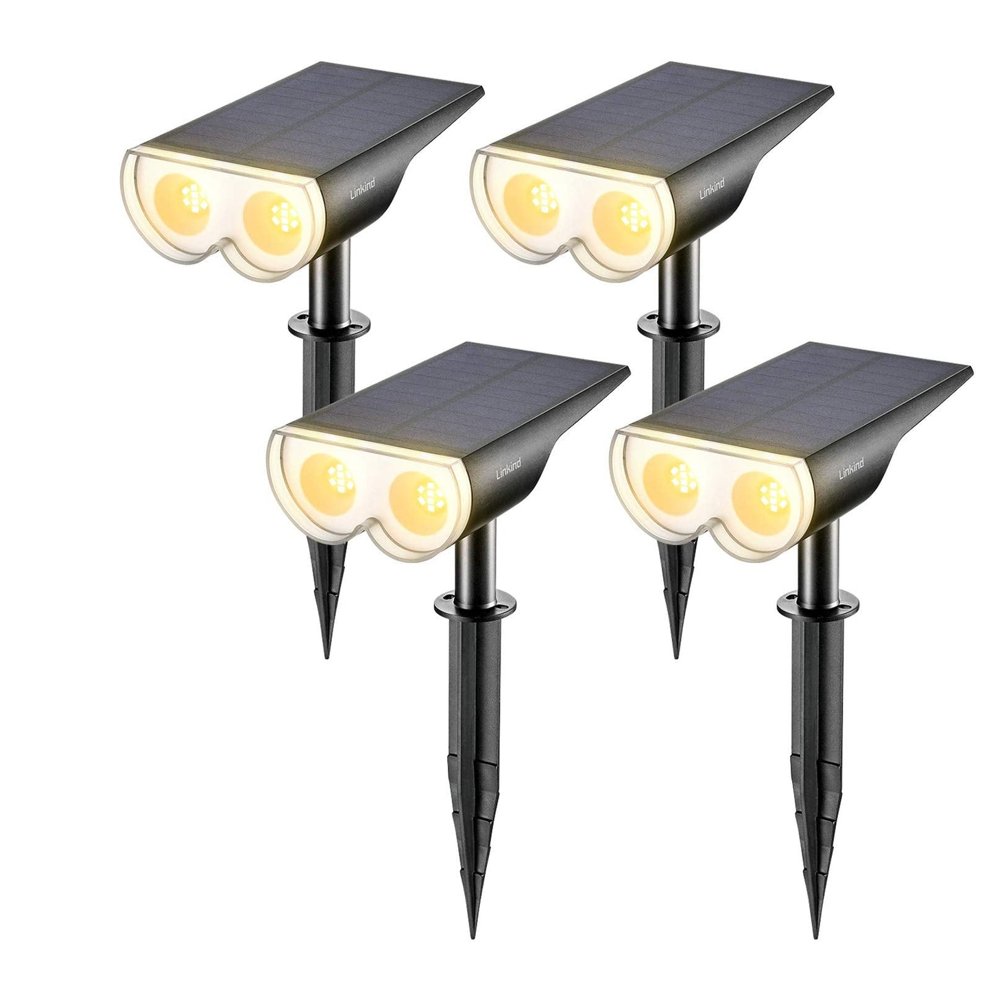 Rynx | Linkind Starray Solar Spotlights 3000K Warm White, Waterproof, 16 LEDs, 4 Pack for Outdoor Use