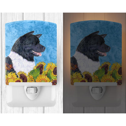 Rynx | Caroline'S Treasures Akita Ceramic Night Light, 6X4X3, UL Approved for Bedroom & Children's Room