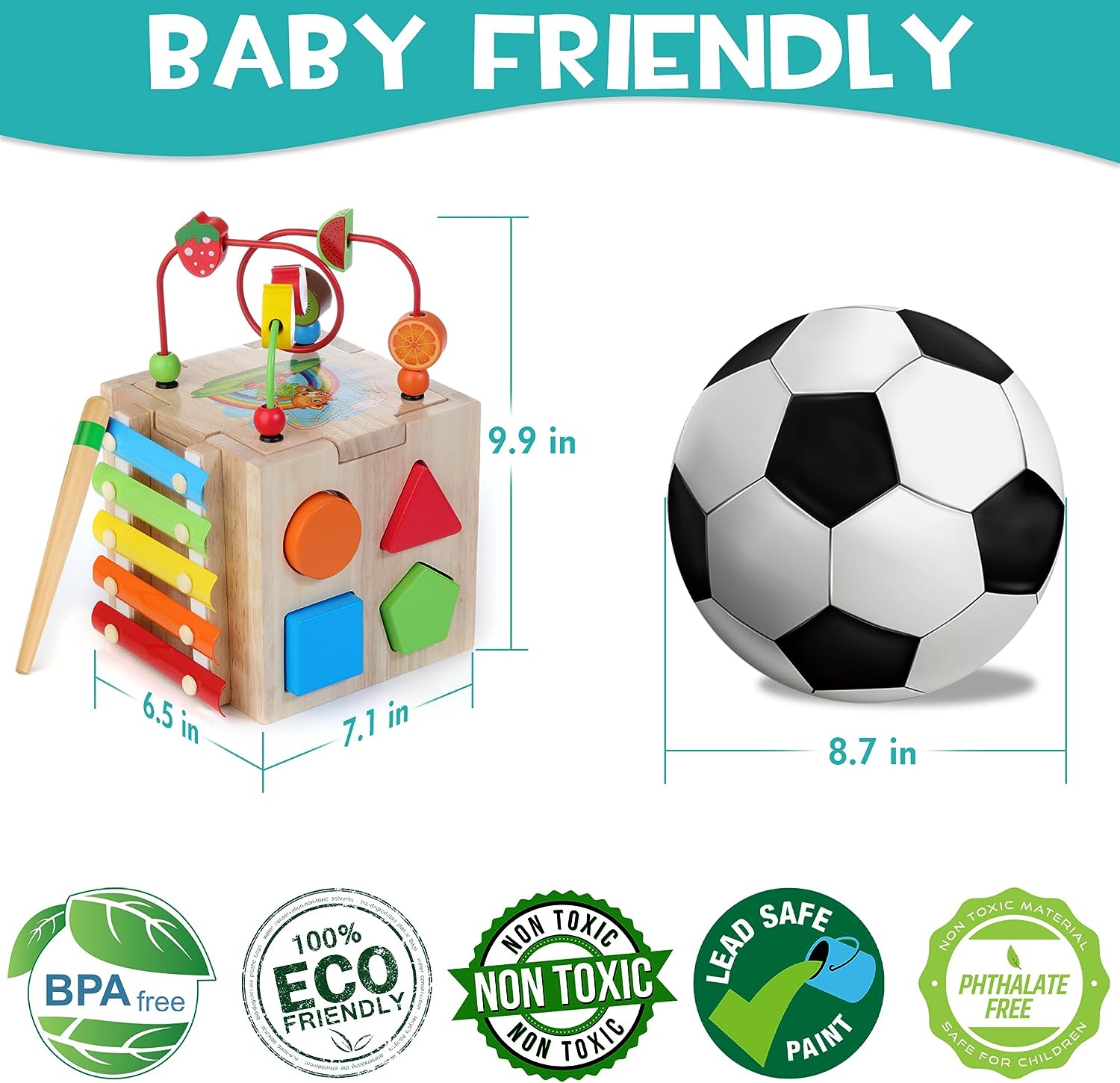 Rynx | Montessori Activity Cube - 8-in-1 Educational Toy Joy