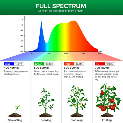 Rynx | Sansi 24W Growth Light Bulb, Full Spectrum, High Ppfd, Perfect For Indoor Plants And Flowers
