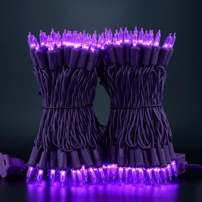 Rynx | Yuletime 200 Purple LED Christmas Lights, 33Ft Strands, UL Certified Holiday Decor