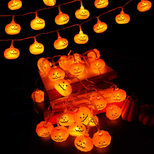 Rynx | Suddus 20 LED Halloween Light Sources Battery-Operated, 9.8 Ft Pumpkin Light String With 8 Modes, Orange Light For Halloween Decorations Indoor, Outdoor