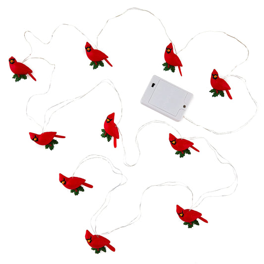 Rynx | Hallmark Keepsake 2022, Decorative Cardinals 10-Light Christmas Lights, 10'