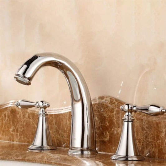 Rynx | Copper Deck-Mounted Roman Bathtub Faucet Low Arc Roman Bathtub Faucet Set