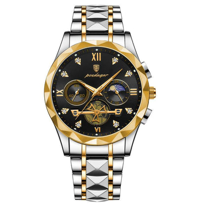 Rynx | Luxurious waterproof men's chronograph with stainless steel bracelet