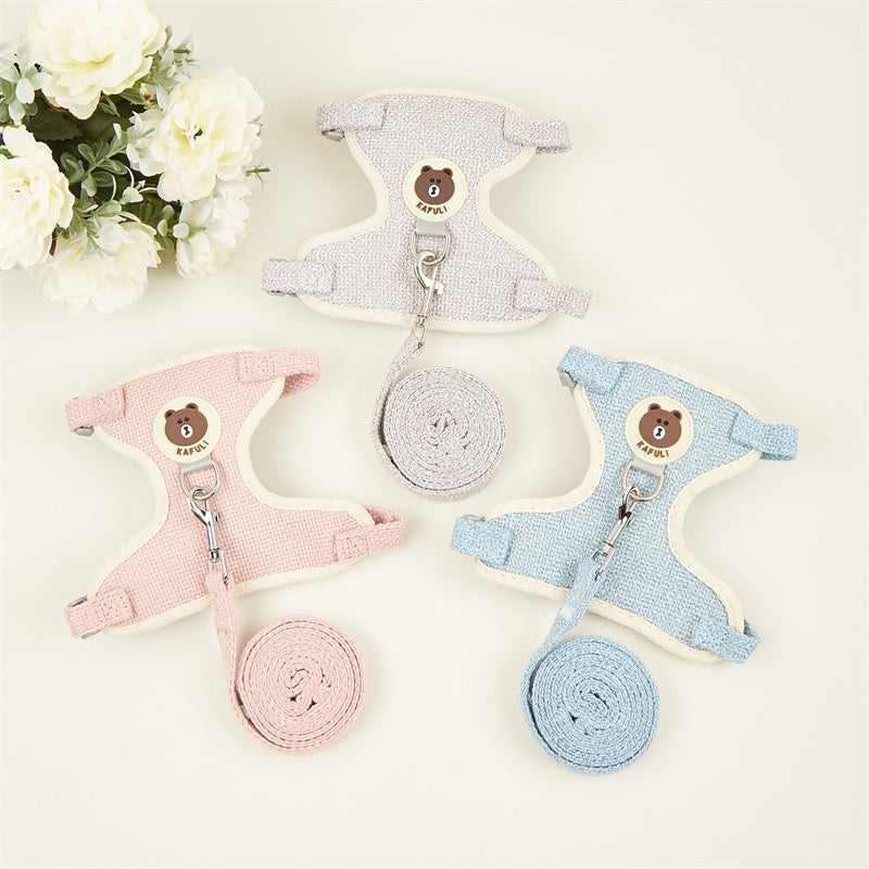 Rynx | Outdoor Rabbit & Guinea Pig Harness and Leash Set - Linen Pet Vest for Small Animals