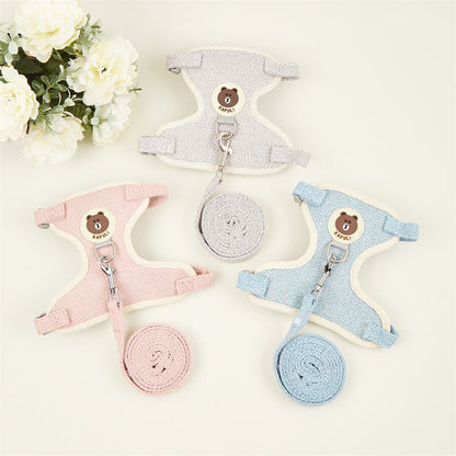 Rynx | Outdoor Rabbit & Guinea Pig Harness and Leash Set - Linen Pet Vest for Small Animals