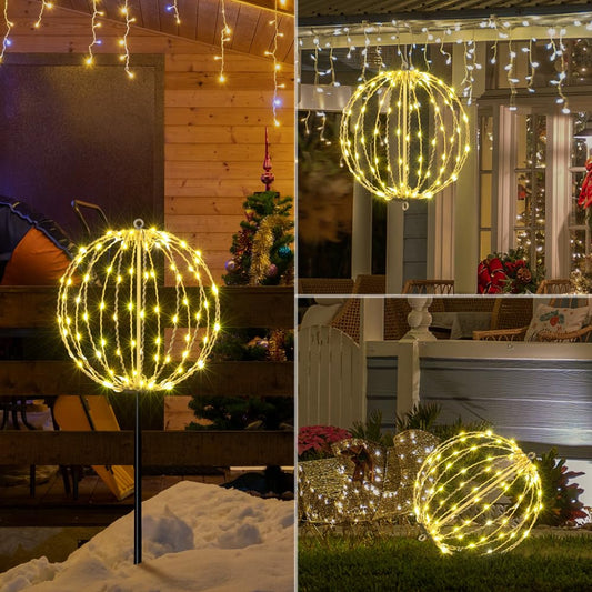 Rynx | Lightshare 12In 96Led Light Bulb Garden Decoration Path Lighting Globe Lights With Collapsible Metal Frame Indoor Outdoor Waterproof