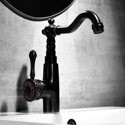 Rynx | Glam Style Basin Faucet with Swivel Spout and Lever Handle