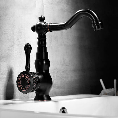 Rynx | Glam Style Basin Faucet with Swivel Spout and Lever Handle