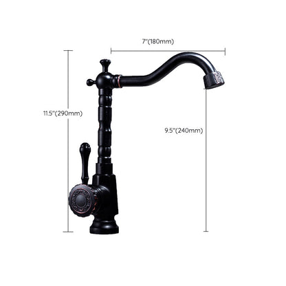 Rynx | Glam Style Basin Faucet with Swivel Spout and Lever Handle