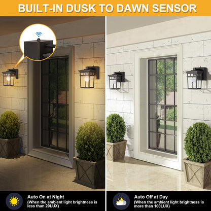 Rynx | Fandbo Dusk To Dawn Poor Light With Gfci Outlet, Waterproof Aluminum, Bulb Included, Oil-Rubbed Bronze
