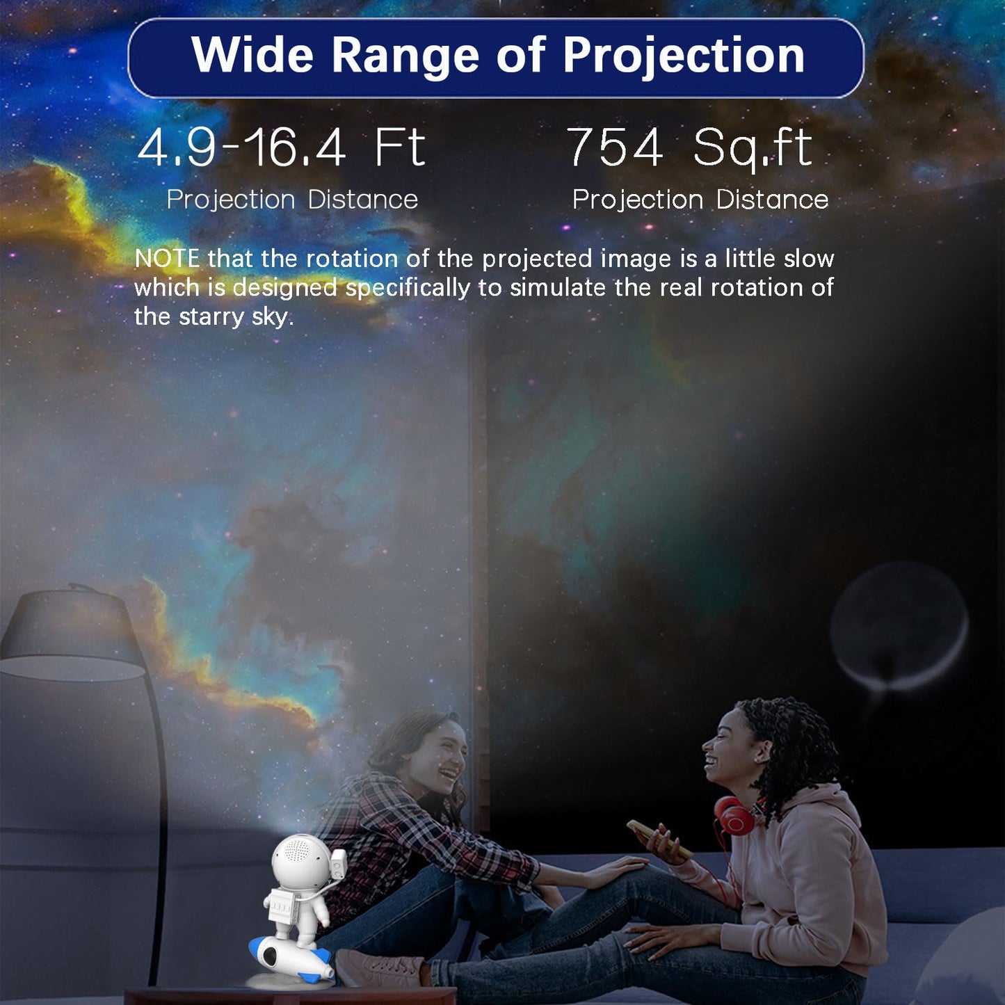Rynx | Vansmago Astronaut Galaxy Projector - 13 In 1 Led Star Light for Children & Adults