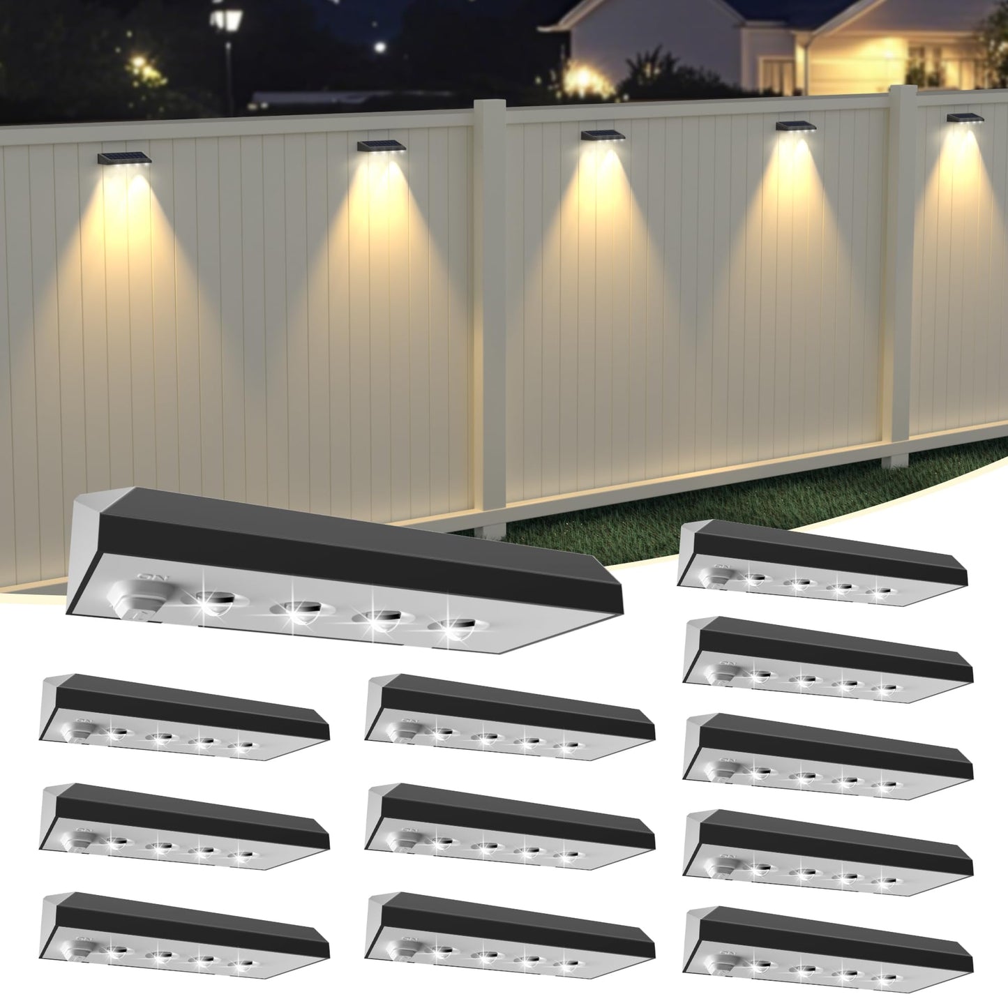Rynx | Niorsun Solar Hedge Light Outdoor, Warm White Led Hedge Light Solar Powered, Ip65 Waterproof Outdoor Light For Terrace, Patio, Ya